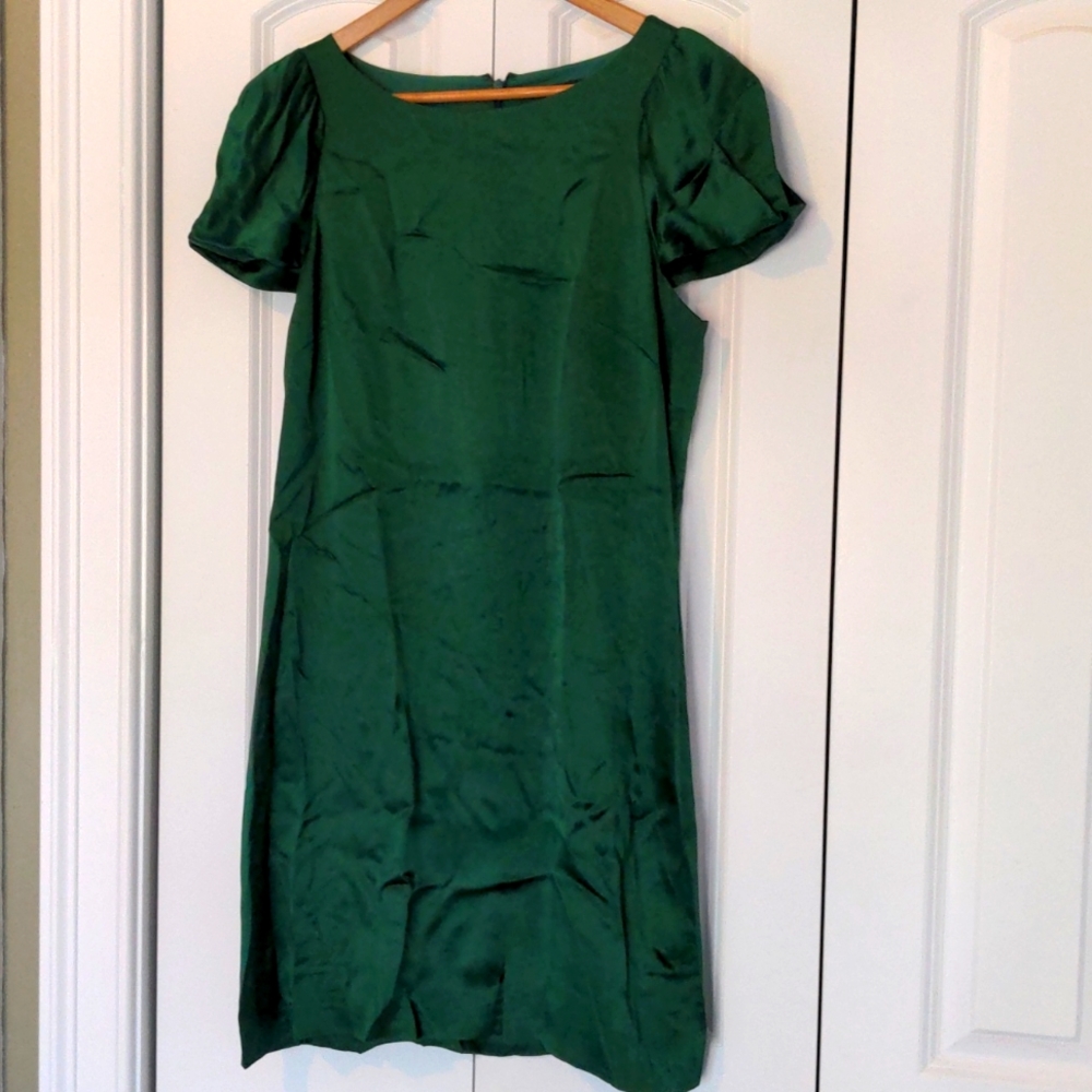Banana Republic Green Satin Dress